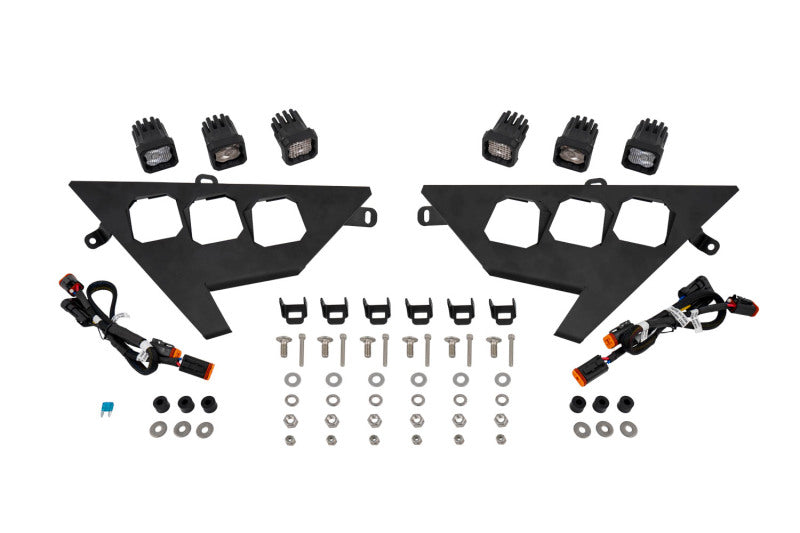 Diode Dynamics Fits 20-Present Polaris RZR C1 Headlamp Kit Sport - White ABL