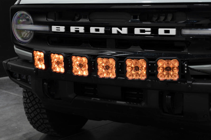 Diode Dynamics Fits Bronco SS5 6-Pod CrossLink Grille Lightbar Kit Sport - White