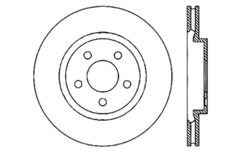 Stoptech Fits 05-09 Chrysler 300 (5.7L V8 Exc SRT-8) Rear Left Slotted &amp;