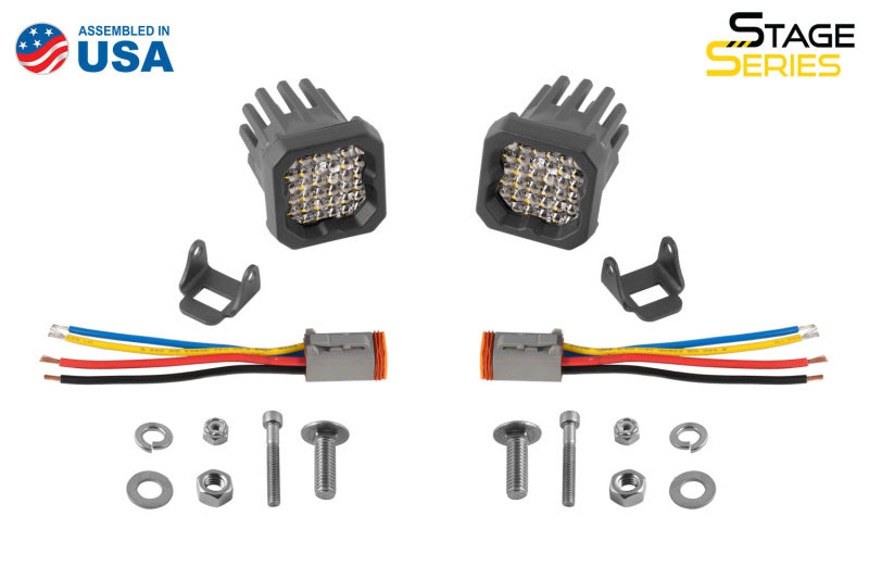 Diode Dynamics Stage Fits Series C1R - White Flood Standard LED Pod (Pair)