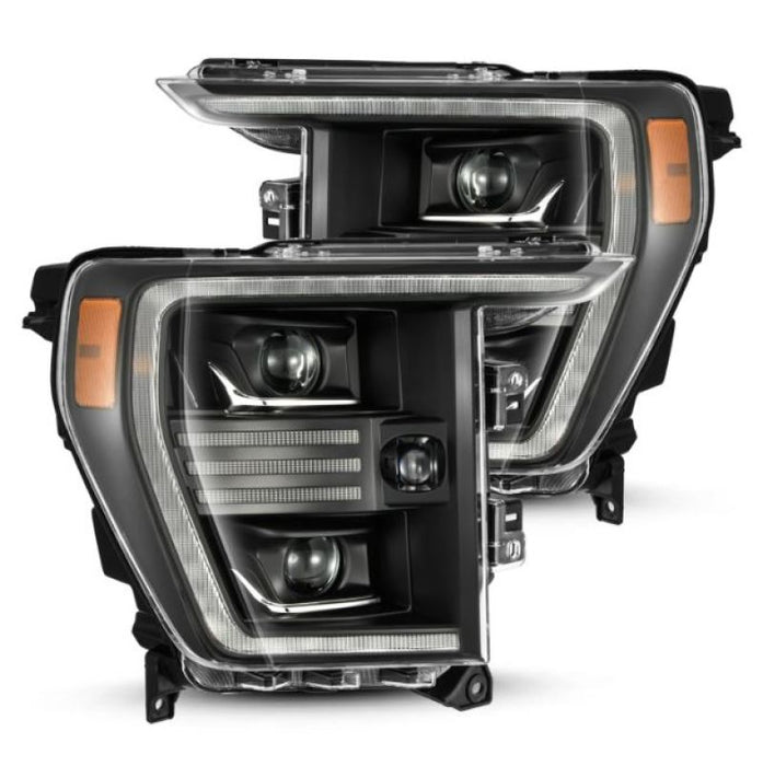 AlphaRex Fits 21-22 Ford F150 PRO-Series Projector Headlights Black W/activ