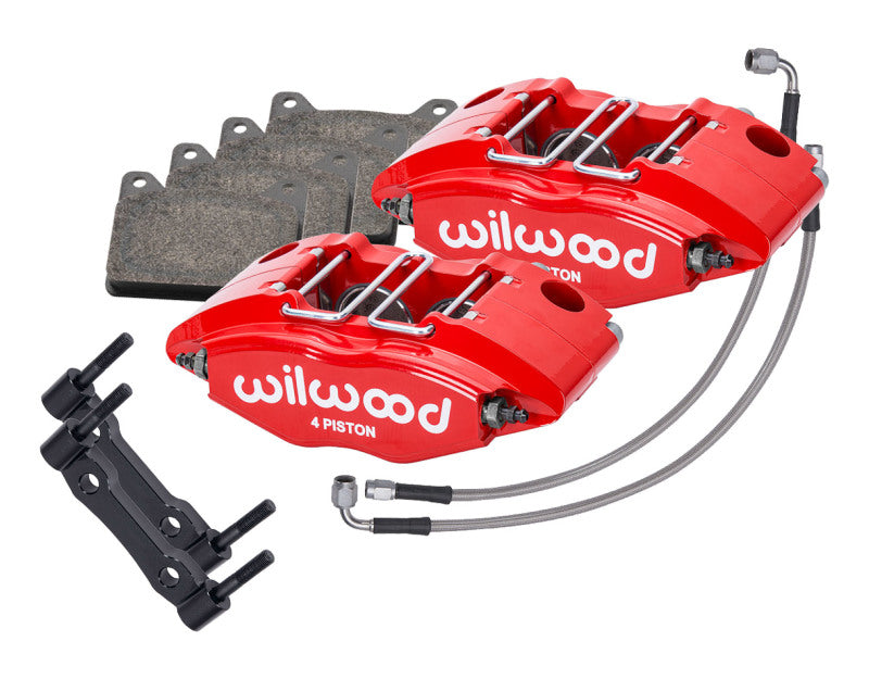 Wilwood Fits 69-74 Porsche 911 Front Powerlite Caliper Kit 3in MT - Red