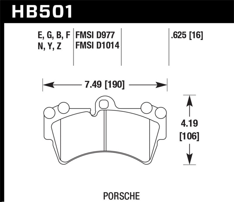 Fits Hawk 2007-2014 Audi Q7 Premium HPS 5.0 Front Brake Pads