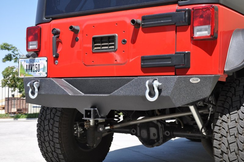 DV8 Offroad Fits 07-18 Jeep Wrangler JK Steel Mid Length Rear Bumper