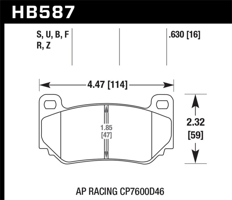 Fits Hawk 2002-2004 Audi A6 (Front Rotors 320mm) HPS 5.0 Rear Brake Pads