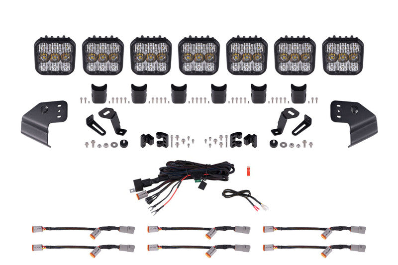 Diode Dynamics Fits Bronco SS5 Sport CrossLink Windshield - White Combo Lightbar