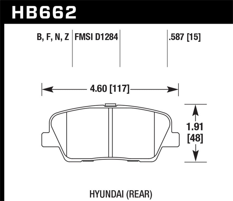 Fits Hawk 10 Hyundai Genesis Coupe (w/o Brembo Breaks) Performance Ceramic