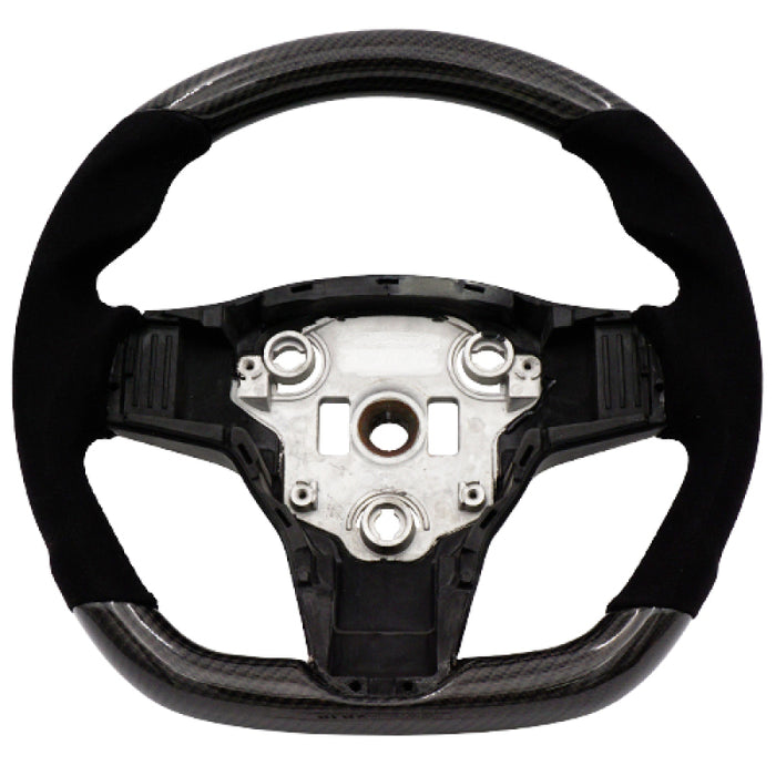 BLOX Racing Fits Tesla Model 3 And Y Carbon/Alcantara Steering Wheel Black