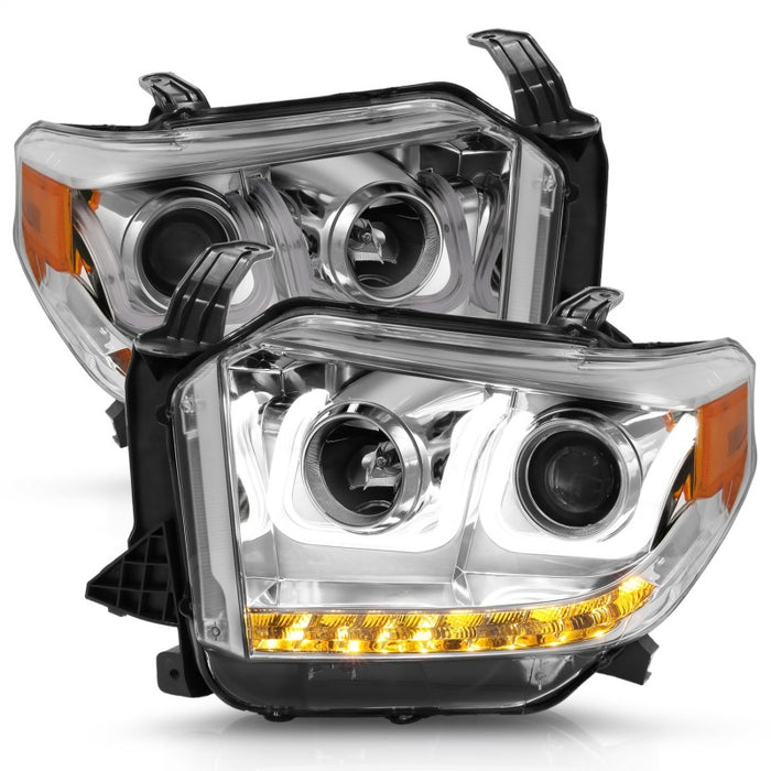 Anzo Fits 2014-2016 Toyota Tundra Projector Headlights W/ U-Bar Chrome