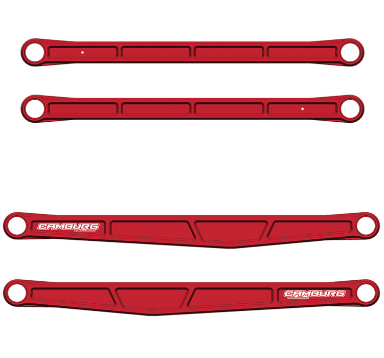 Camburg Fits Ford Raptor 21-23 KINETIK Series Rear Billet Trailing Arm Kit (Red)