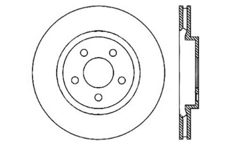 Stoptech Fits 05-09 Chrysler 300 (5.7L V8 Exc SRT-8) Rear Left Slotted &amp;