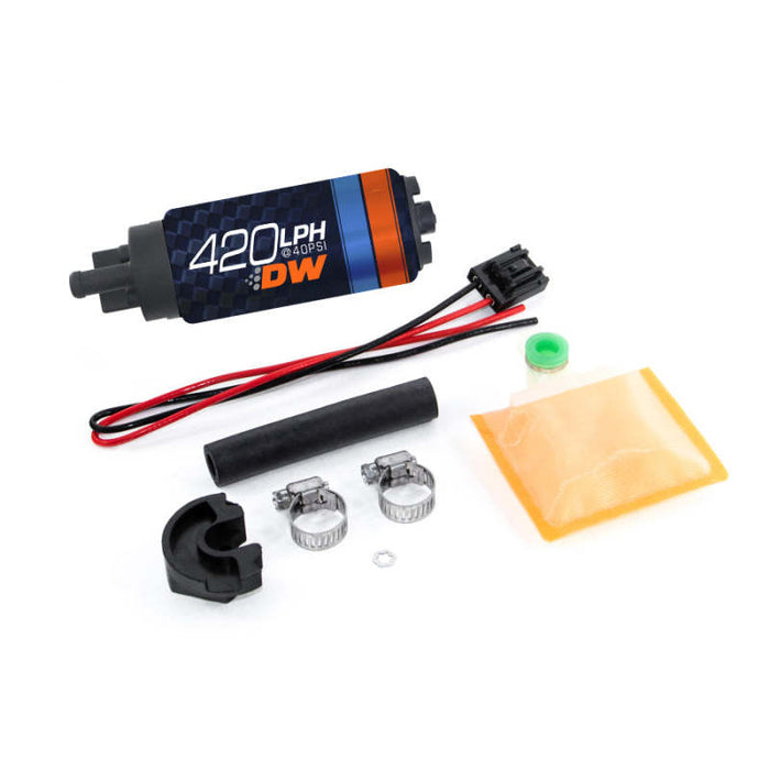 Deatschwerks DW420 Series 420lph In-Tank Fuel Pump w/ Install Kit For 89-94