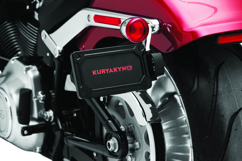 Kuryakyn Fits Nova Side Mount License Plate Frame Gloss Black