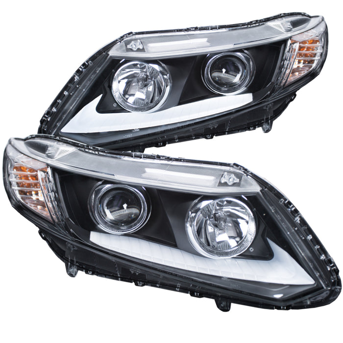 Anzo Fits 2012-2015 Honda Civic Projector Headlights W/ U-Bar Chrome