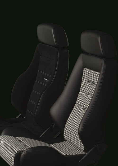 Recaro Fits Classic LX Seat - Black Leather/Pepita Fabric