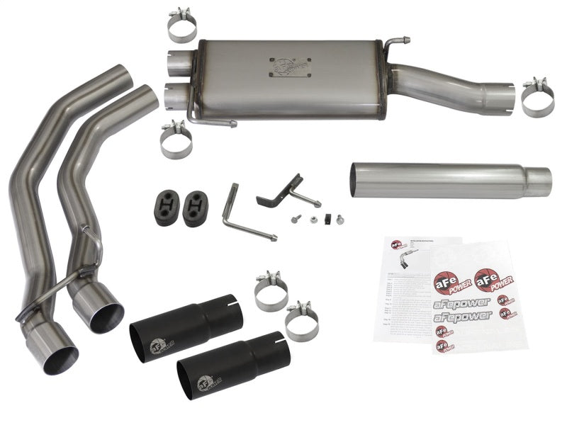 aFe Fits Rebel Exhausts Cat-Back SS Ford F-150 04-08 V8 4.6/5.4L W/ Black Tips