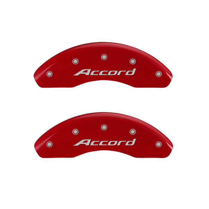 MGP Fits 4 Caliper Covers Engraved Front Accord Engraved Rear Accord Red Finish