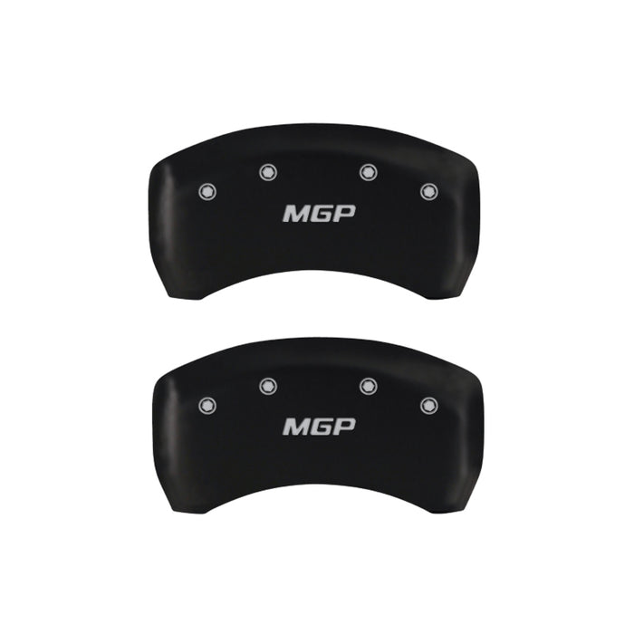 MGP Fits 4 Caliper Covers Engraved Front &amp; Rear MGP Red Finish Silver Ch