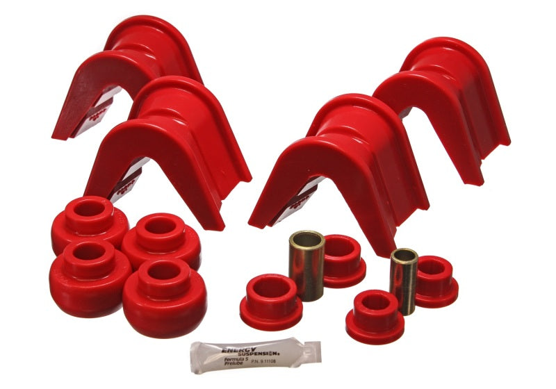 Fits Energy Suspension 76-77 Ford Bronco/66-72 F-100/F-150 Red 4 Deg Offset