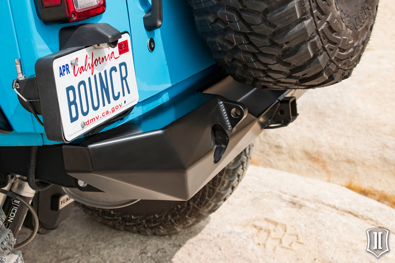 ICON Fits 07-18 Jeep Wrangler JK Pro Series 2 Rear Bumper W/hitch/tabs