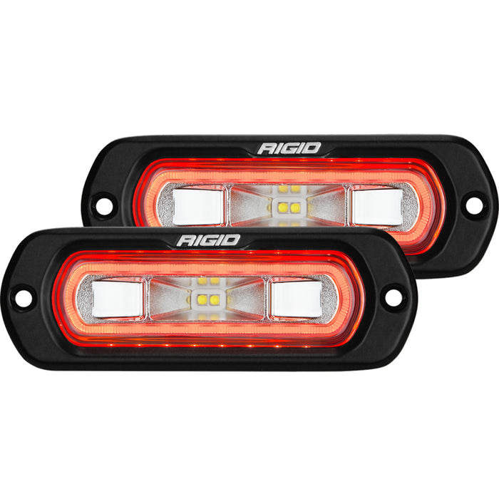 Fits Rigid Industries SR-L Series Flush Mount LED Spreader Pair W/ Amber Halo -