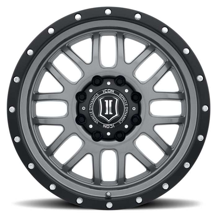 ICON Fits Alpha 20x9 8x180 12mm Offset 5.5in BS Gunmetal Wheel