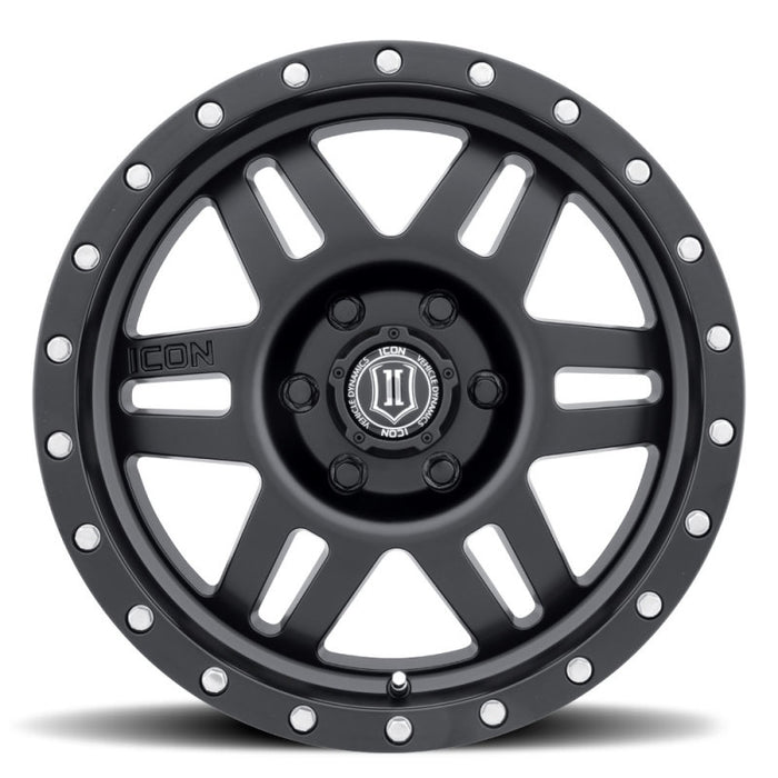 ICON Fits Six Speed 17x8.5 6x5.5 25mm Offset 5.75in BS 108.1mm Bore Satin Black