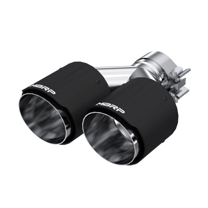 MBRP Fits Universal Carbon Fiber Dual Tip 4in OD/2.5in Inlet