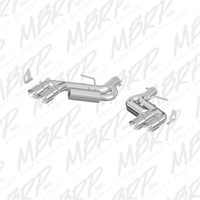 MBRP Fits 2016 Chevy Camaro V8 6.2L 6spd 3in Alum Race Dual Axle Back W/ 4.5in