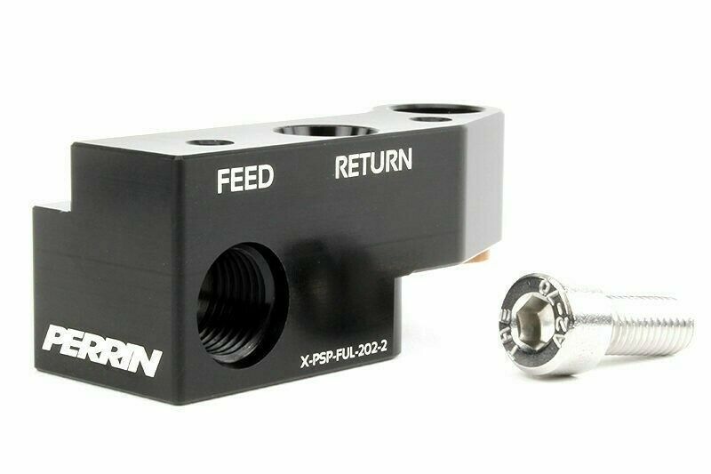 Perrin Side Feed Fuel Rail Junction Block For Use W/ Pass Through -6 Fittings