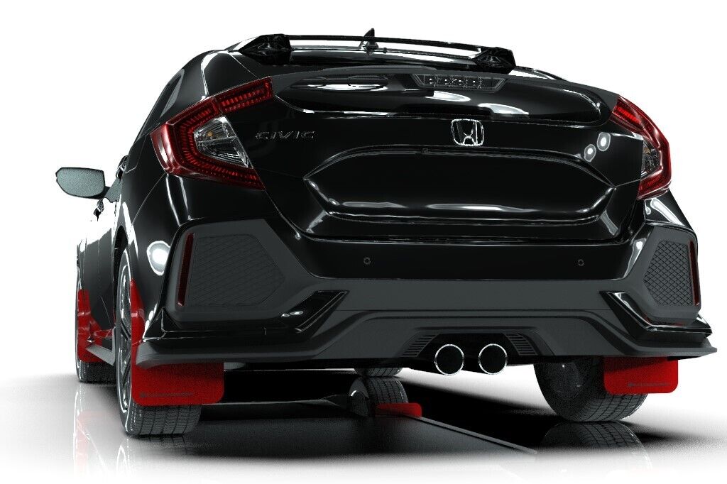Rally Armor Red/Black Mud Flaps for 2017-2019 Honda Civic Sport Touring