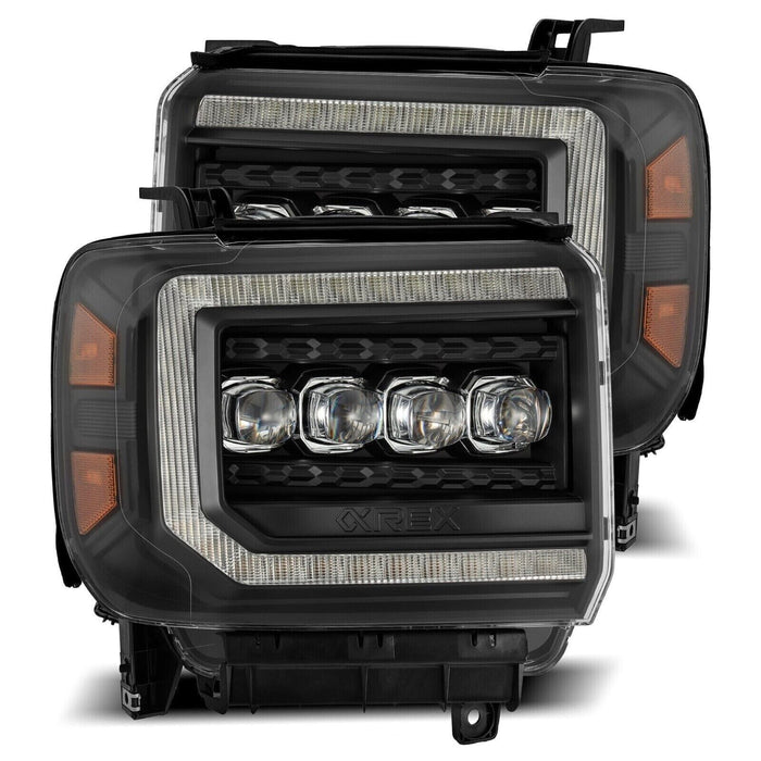 AlphaRex Black NOVA LED Headlights for 2015-2018 GMC Sierra 1500/2500/3500