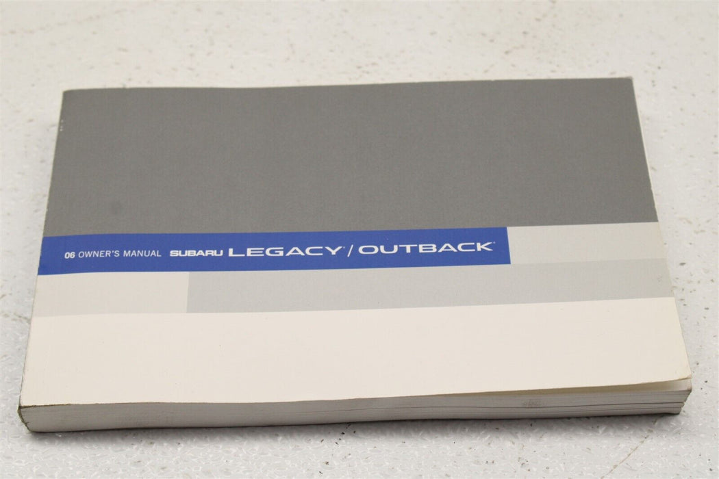2006 Subaru Legacy GT Owners Manual Booklet Assembly Factory OEM 06