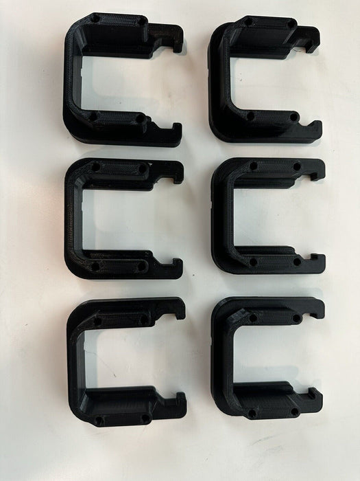 6 Pack 3D Printed Battery Holder Made For Milwaukee M18 Batteries  Black