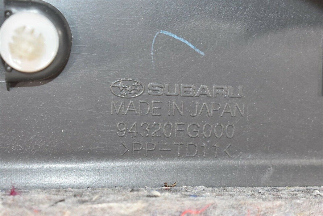 08-14 Subaru Impreza WRX STI Hatch Sill Rear Trim Panel Piece 2008-2014