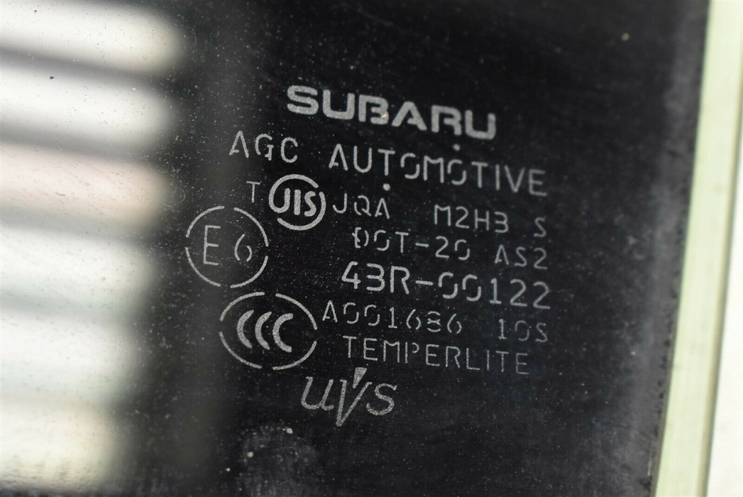 2015-2019 Subaru WRX Rear Left Door Glass LH 15-19