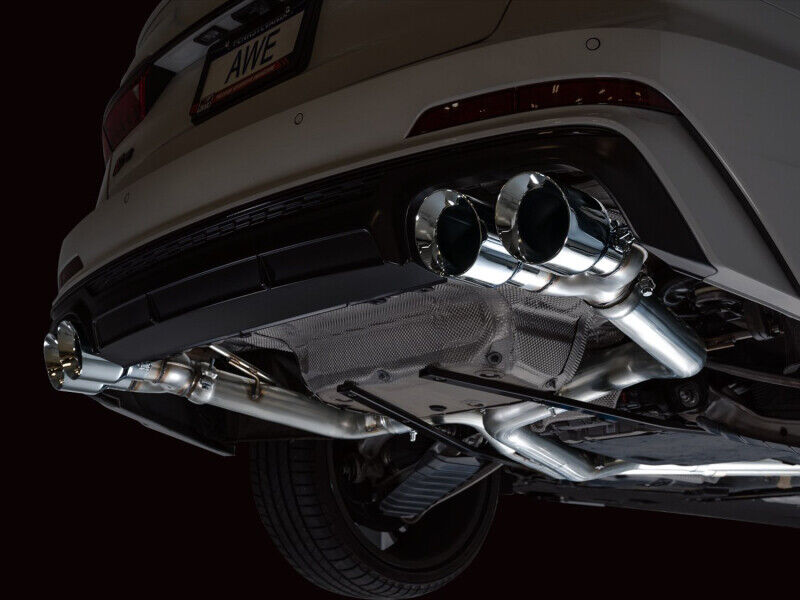 AWE 3020-42101 Track Edition Exhaust For Audi C8 S6/S7 - Chrome Silver Tips NEW