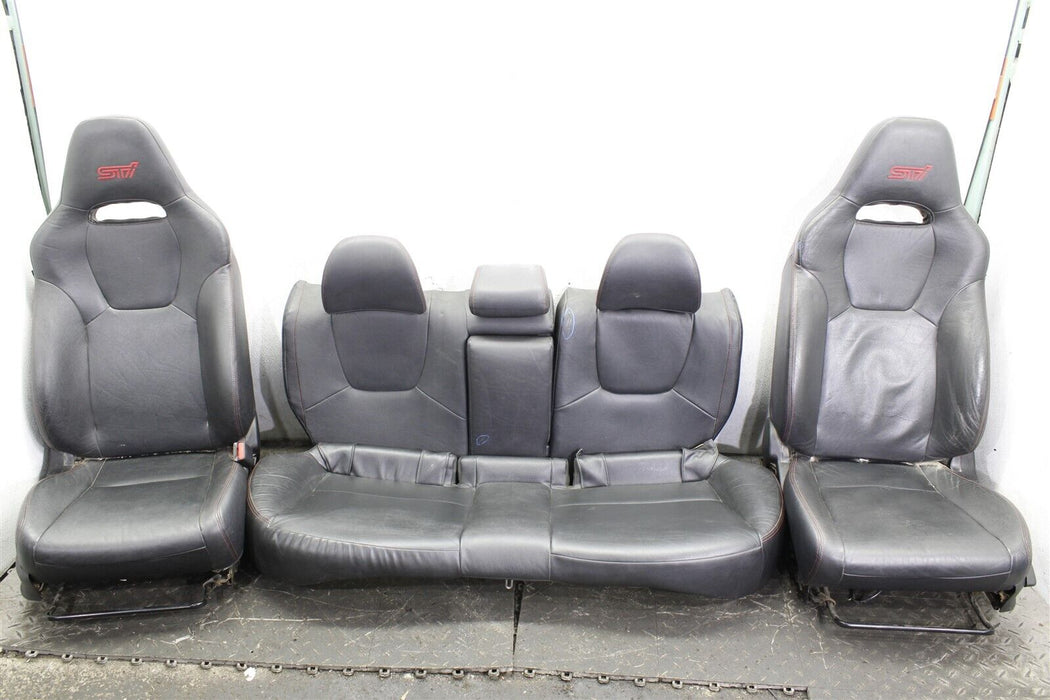 2011 Subaru WRX STI Sedan Front Rear Leather Seat Set 08-14