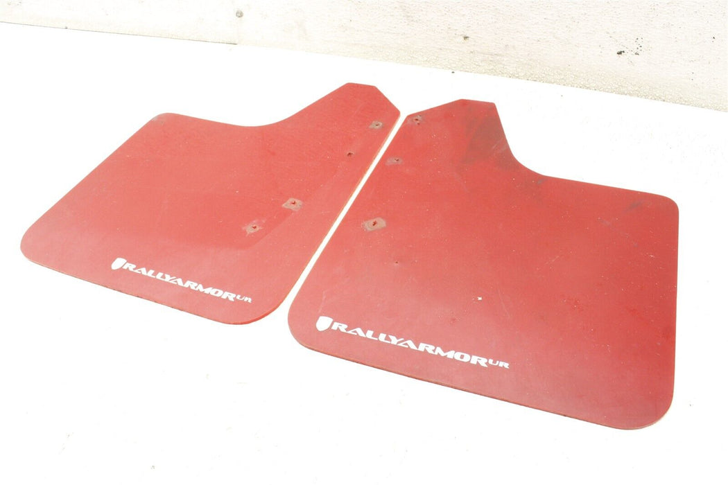 RallyArmor Rally Armor Universal fitment UR Red Mud Flap W/ White Logos Pair