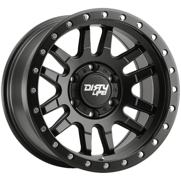 (4) Dirty Life 9309 Canyon Pro 17x9 5x5" -12mm Matte Black Wheels Rims 17" Inch