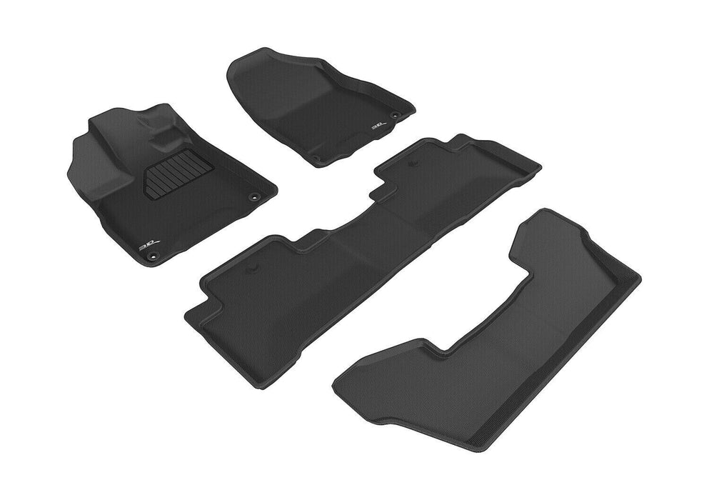 3D MAXpider All-Weather Kagu Series Black Floor Mats For 17-20 Acura MDX