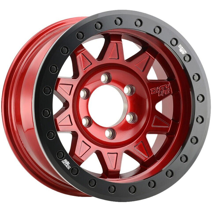(4) Dirty Life 9302 Roadkill Race 17x9 5x5" -14mm Candy Red Wheels Rims 17" Inch