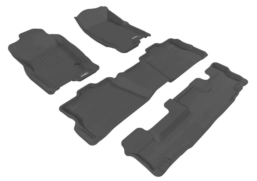 3D Maxpider Black L1FR03501509 Kagu 3 Row Floor Mat Set for 06-10 Ford Explorer