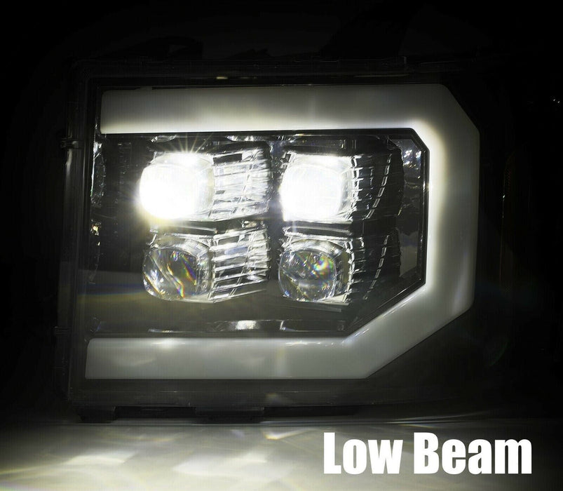 AlphaRex Black Nova LED Projector Headlights for 2007-2013 GMC Sierra 1500