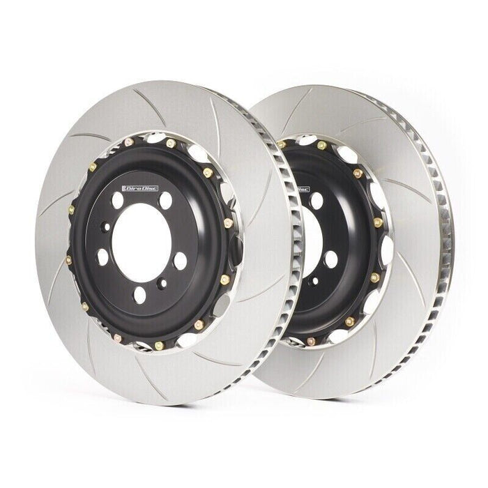 GiroDisc 2 Pieces Floating Slotted Brake Rotors for 996 Turbo 350mm IRON [Front]