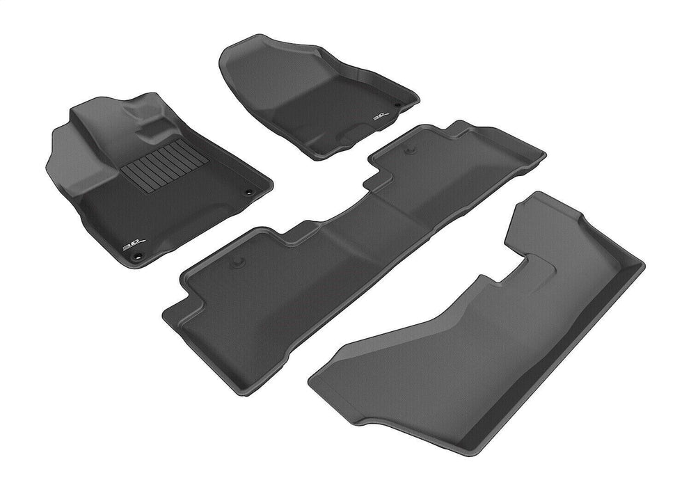 3D Maxpider Kagu 3 Row Floor Mat Set for 14-20 Acura MDX Black L1AC00601509