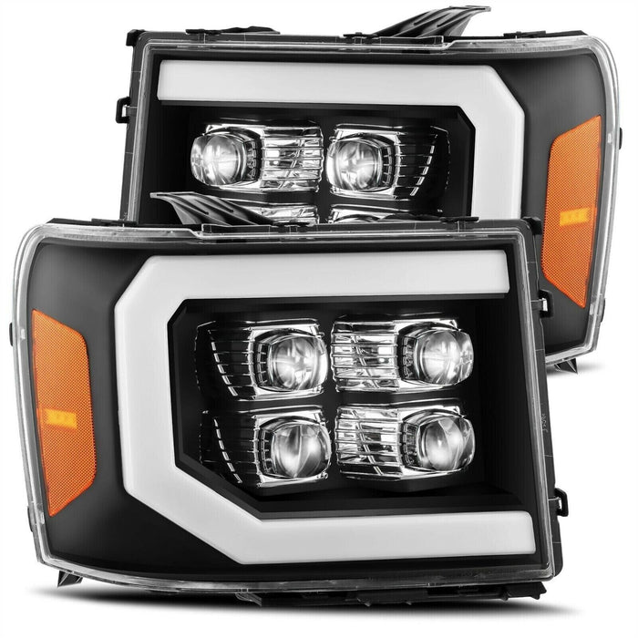 AlphaRex Black Nova LED Projector Headlights for 2007-2013 GMC Sierra 1500