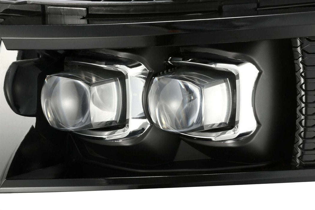 AlphaRex Jet Black NOVA LED Projector Headlights for 2007-2013 Silverado