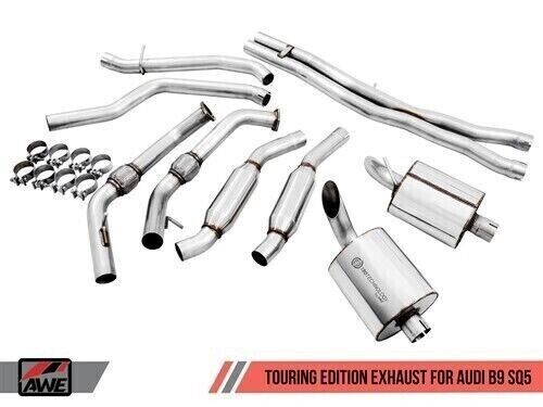 AWE 3015-31016 Resonated Exhaust-No Tips Turn Downs for 18-23 Audi B9 SQ5