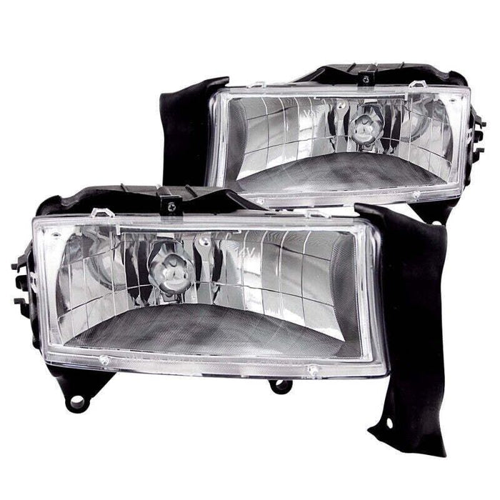 Anzo USA Crystal Head Lights Lamp Chrome Fits 1997-2004 Dodge Dakota